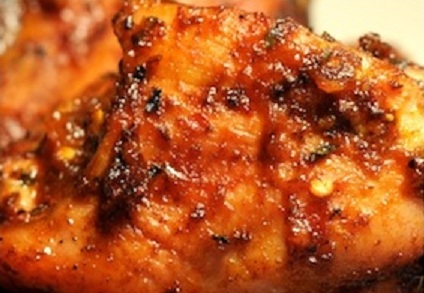 Delicious honey chicken thighs