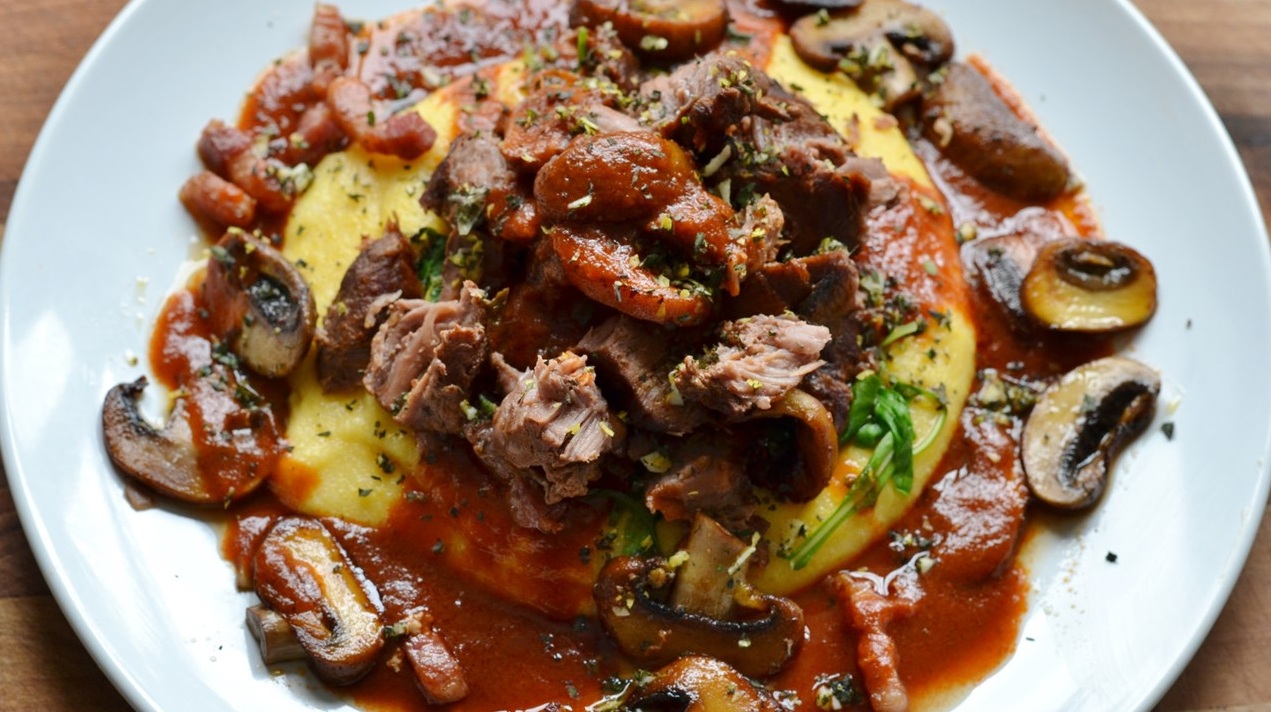 Pork Cheeks with Polenta