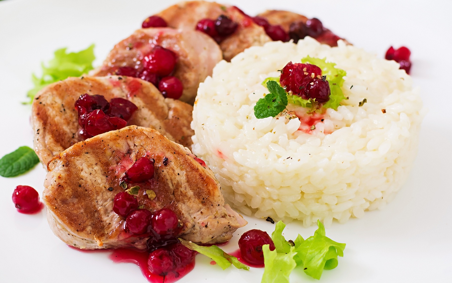 In House Butchers,Malta, Pork Medallions with Cranberry sauce