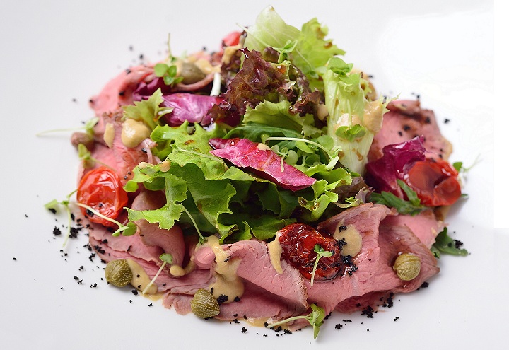 Roast Beef Salad with Tonnato Sauce Dressing. Recipe by In House Butchers